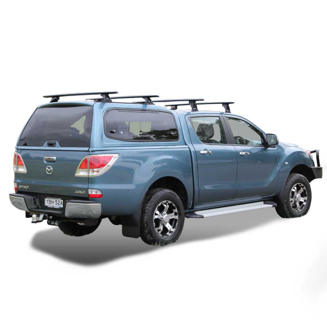 razorback smm steel canopy fitted to a mazda bt-50 dual cab