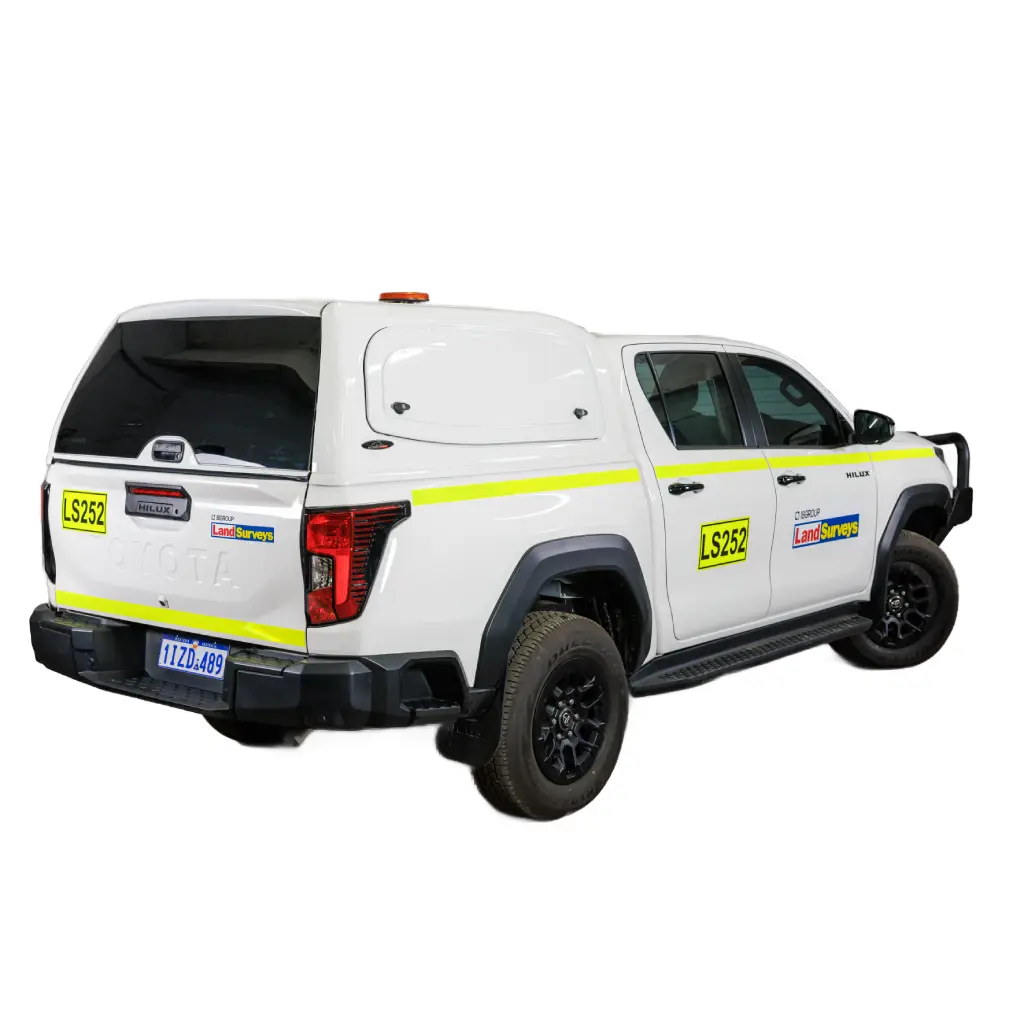 Razorback tradesman steel canopy on white hilux